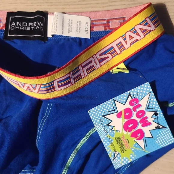 Andrew Christian Vintage - Hard to Find Almost Naked GLOW POP Boxer Briefs. Med - Picture 4 of 5
